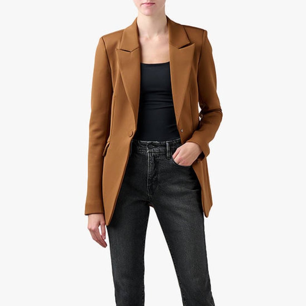 Good American Fitted Scuba Blazer